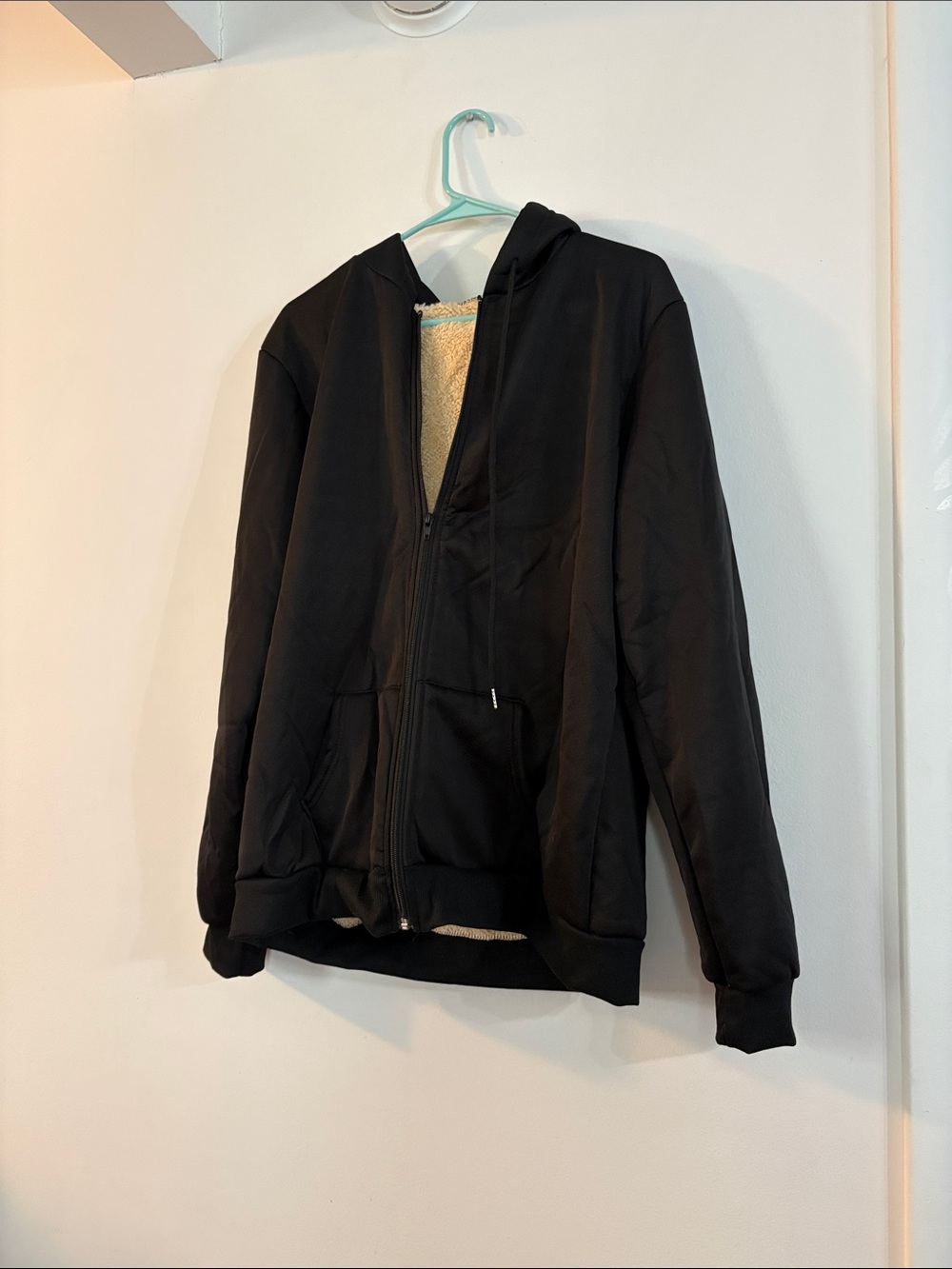 Black Hooded Zip Jacket - Men